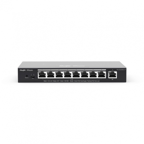 Ruijie Networks RG-ES209GC-P network switch Managed Gigabit Ethernet (10/100/1000) Power over Ethernet (PoE) Black