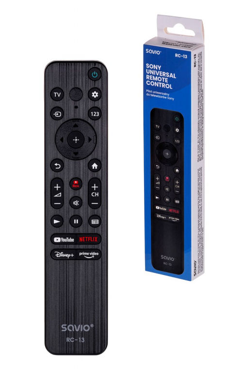 Savio universal remote control/replacement for Sony TV, SMART TV, RC-13
