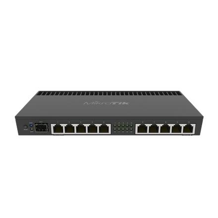 Mikrotik Wired Ethernet Router RB4011iGS+RM, Quad-core 1.4Ghz CPU, 1GB RAM, 512 MB, 1xSFP+, 1xSerial console port, PCB Temperature and Voltage Monitor, IP20, Cage and Desktop Case with Rack Ears, RouterOS L5 | Enthernet Router | RB4011iGS+RM | No Wi-Fi |