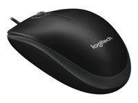 LOGITECH B100 Mouse right and left-handed optical 3 buttons wired USB black